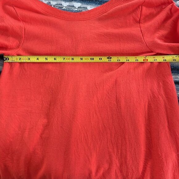Free People Beach size XS/S orange longsleeved top with deep scoop back - Picture 5 of 6